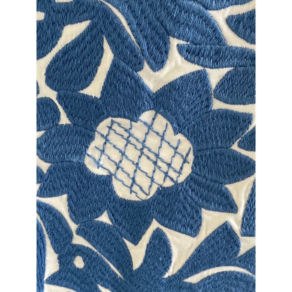 J.Marie Blue White Embroidered Mini Skirt Boho Coastal XS - Picture 3 of 6